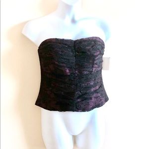 David’s Bridal black lace/plum top